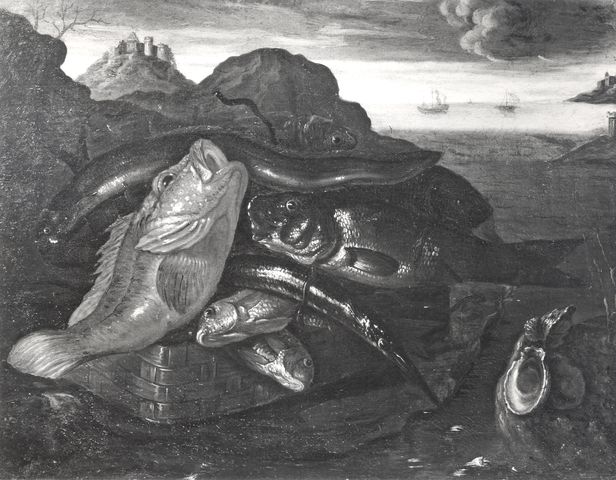 Christie's — Recco Nicola Maria - sec. XVII/ XVIII - Natura morta con cesto di pesci — insieme